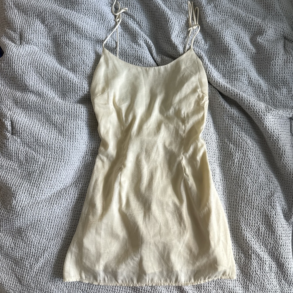 Nasty Gal Cream Mini Dress